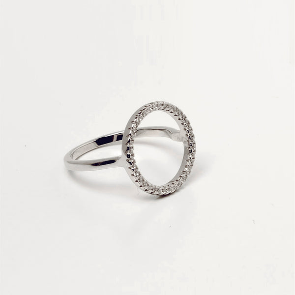 Silver Geometric Ring