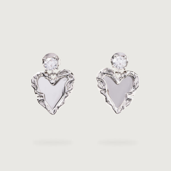 Silver Heart Earrings