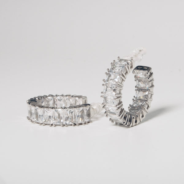 Crystal Elegance Allure Hoop Earrings