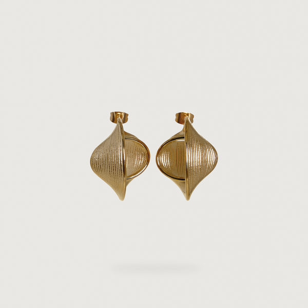 Golden Twist Shell Earrings