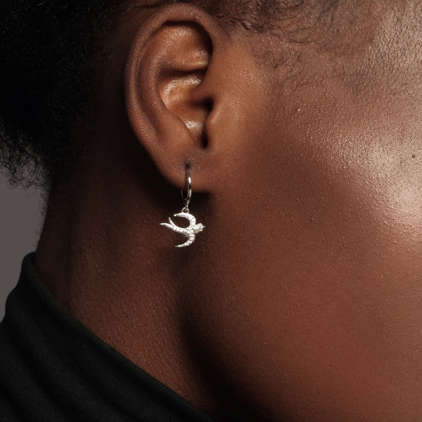 Swallow Hoop Earrings